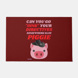 Tapete porta engraçada "OINK PIGGIE"