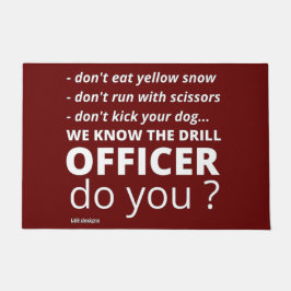 Tapete porta engraçada "SABEMOS A DRILL"