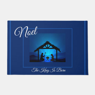 Tapete Porta Feriada - Noel Manger Scene Doormat
