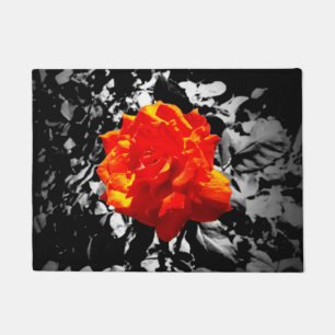 Tapete porta frontal da rosa vermelha