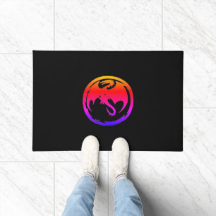 Tapete Porta grande preta de Neon Dragon