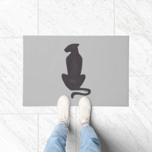 Tapete Porta grande Silhout Gato Preto