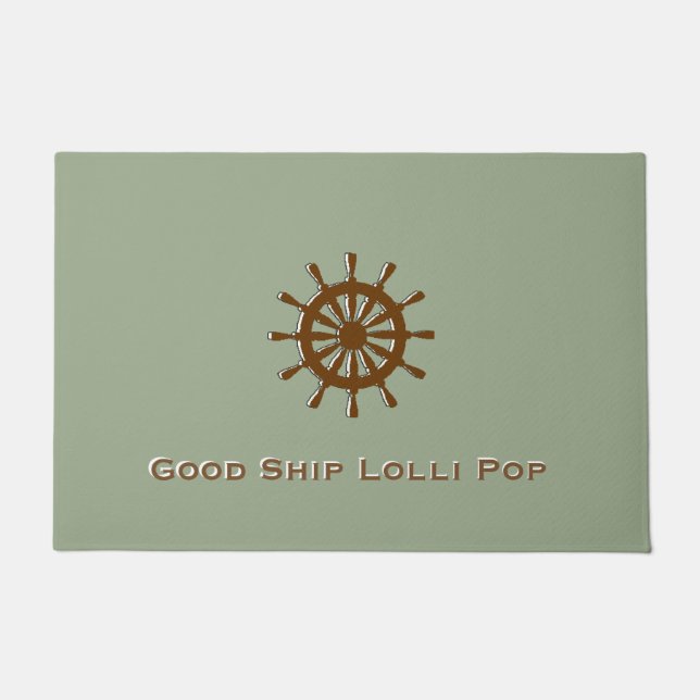 Tapete Porta - Helm Brown com Nome (Frente)