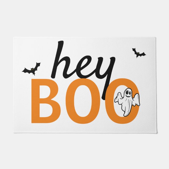 Tapete Porta - hey BOO Ghost / Bats (Frente)