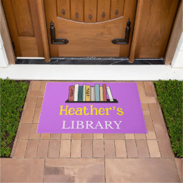 Tapete Porta Mat - Biblioteca - Personalizada - Adicionar