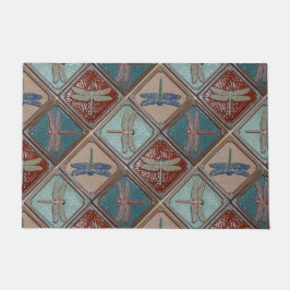 Tapete Porta Mat Com Azulejos De Dragonfly