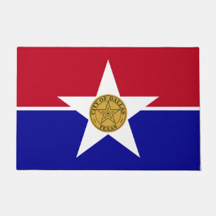 Tapete Porta Mat com Bandeira da Cidade de Dallas