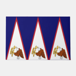 Tapete Porta Mat com Bandeira de Samoa Americana, EUA