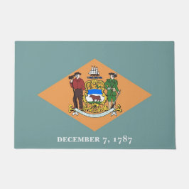 Tapete Porta Mat com bandeira do Estado de Delaware, EUA