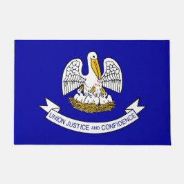 Tapete Porta Mat com Bandeira do Estado de Louisiana, EUA