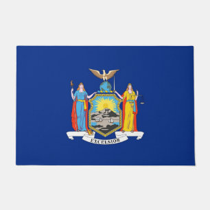 Tapete Porta Mat com Bandeira do Estado de Nova Iorque, E