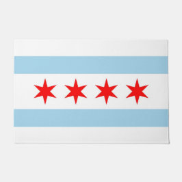 Tapete Porta Mat com Flag de Chicago, Illinois