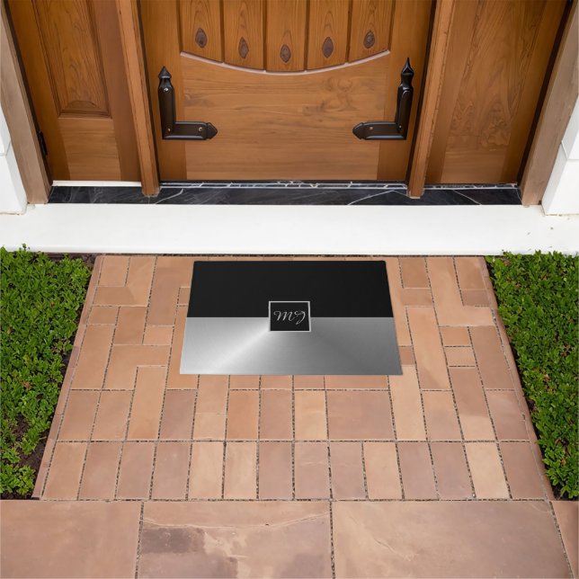 Tapete Porta monograma personalizada (Ar livre)