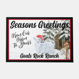 Tapete Porta - Natal - Cabra de Seda Bonito