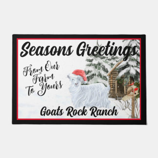 Tapete Porta - Natal - Cabra de Seda Bonito