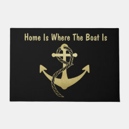 Tapete Porta Náutica Dourada e Negra