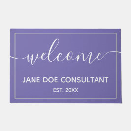 Tapete Porta - Periwinkle de boas-vindas personalizado