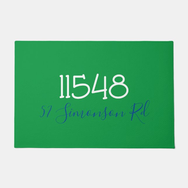 Tapete Porta Personalizada de Endereço de Código Zip de P (Frente)