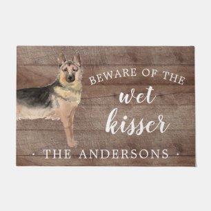 Tapete Porta Personalizada do Cachorro german shepherd