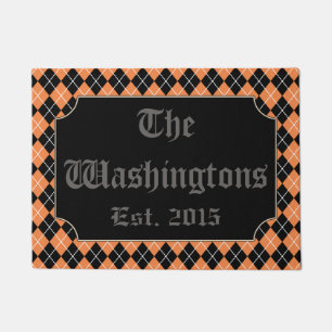 Tapete Porta Personalizada do Orange Halloween
