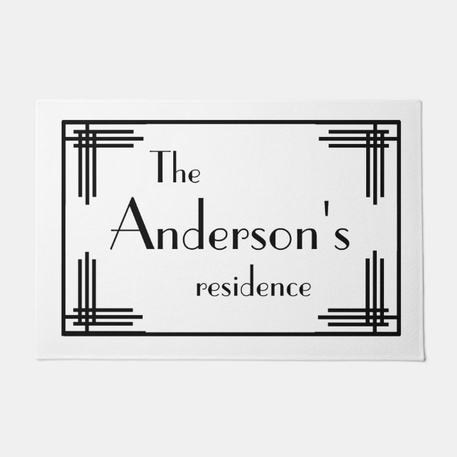 Tapete Porta Personalizada - Estilo de Deco de Arte (Frente)