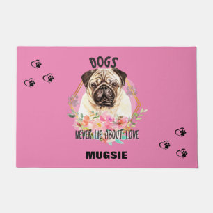 TAPETE PORTA PERSONALIZADA "PUG"