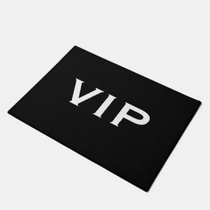 Tapete Porta preta VIP para entrada exclusiva de partido