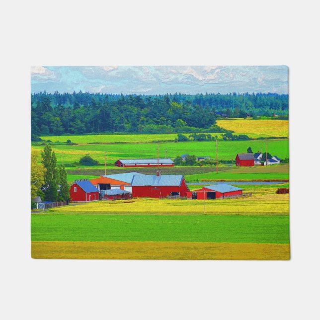 Tapete Porta Red Barn de Whidbey Island