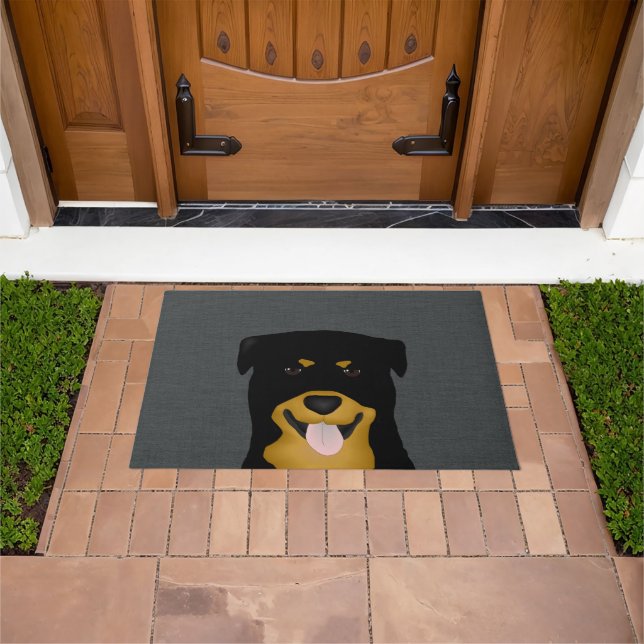 Tapete Porta Rottweiler (Ar livre)