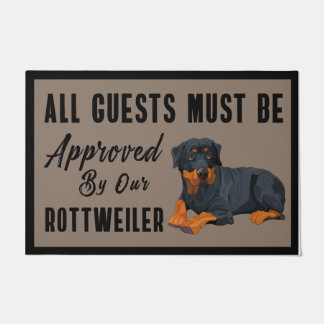 Tapete Porta Rottweiler, Todos Os Visitantes Devem Ser Ap