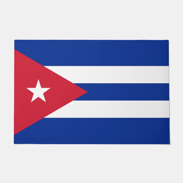 Tapete Porta-tapete com bandeira de Cuba (Frente)