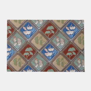 Tapete Porta-tapetes com azulejos de Artesã Gingko