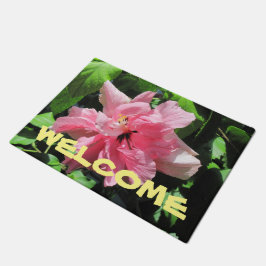 Tapete Porta Torna Seu Próprio Hibiscus Rosa Personalizad