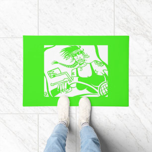 Tapete Porta verde do Pintinho Biker