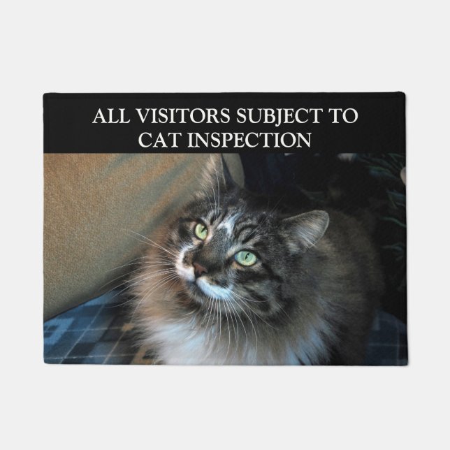 Tapete Porta Zorro Irresistível para Inspeção de Gatos (Frente)