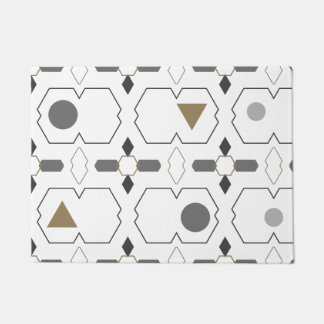 Tapete Portal Geométrico - Moderno Minimalista Preto Cinz