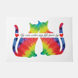 Tapete Portão de gatos coloridos