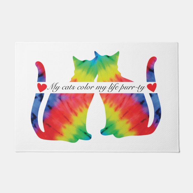 Tapete Portão de gatos coloridos (Frente)