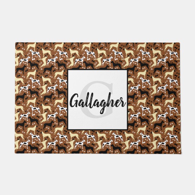 Tapete Portão do Sobrenome Danes Monogramas (Frente)