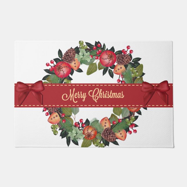 Tapete Portão tradicional da coroa de Natal (Frente)