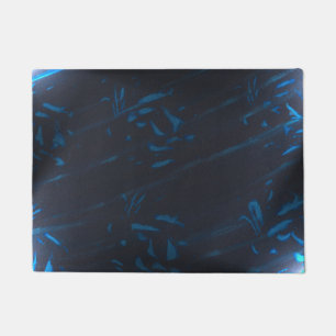 Tapete Portas abstrato preto e azul