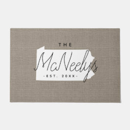 Tapete Portat do estado do Monograma da Família Pensilvân