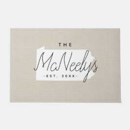 Tapete Portat do estado do Monograma da Família Pensilvân