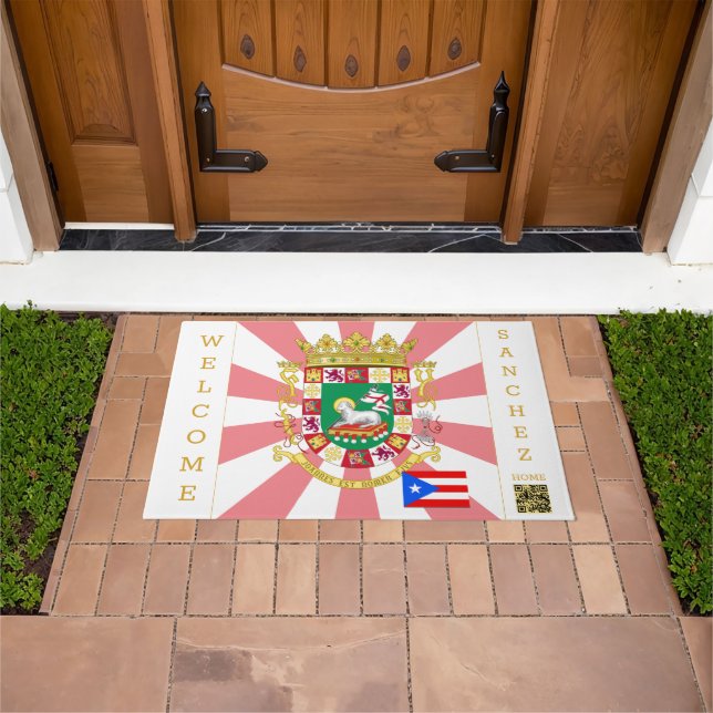 Tapete Porto Rico Doormat & Porto Rico Bandeira / Patriot (Ar livre)