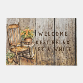 Tapete Potes de Flor de Cadeira de Rocco do País Bem-vind