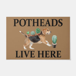 Tapete Potheads Vivem Aqui, Dog Gift Lover Beagle