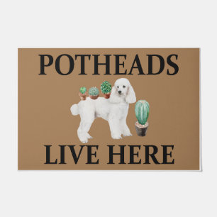 Tapete Potheads Vivem Aqui, Dog Gift Lover Poodle
