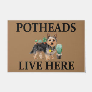 Tapete Potheads Vivem Aqui, Dog Gift Lover Yorkie
