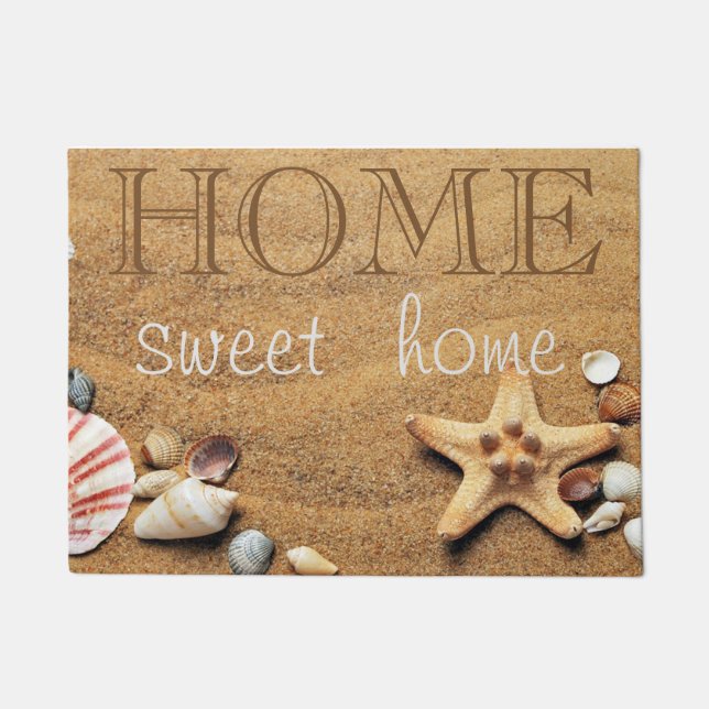 Tapete Praia, Areia, Seastar, Seashell, Home Sweet Home (Frente)
