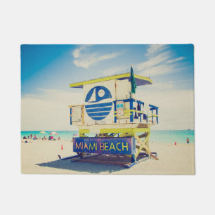 Tapete Praia sul da torre do Lifeguard, Miami, Fl